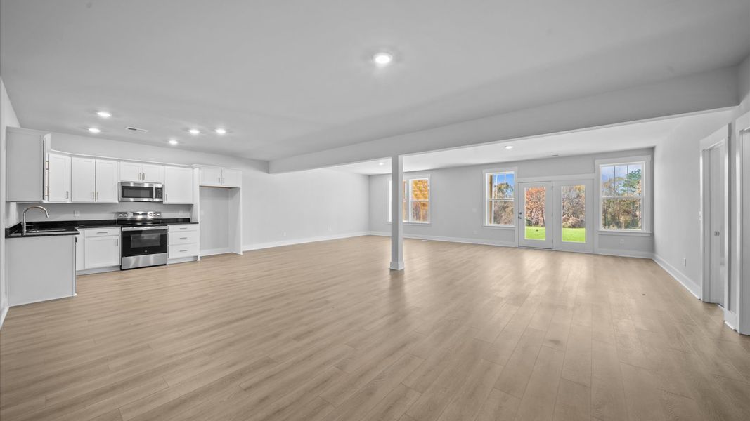 Representative furnished interior of a home built from the Wakefield - Finished Basement by DRB Homes in Pinebrook, Woodruff (Image 15).
