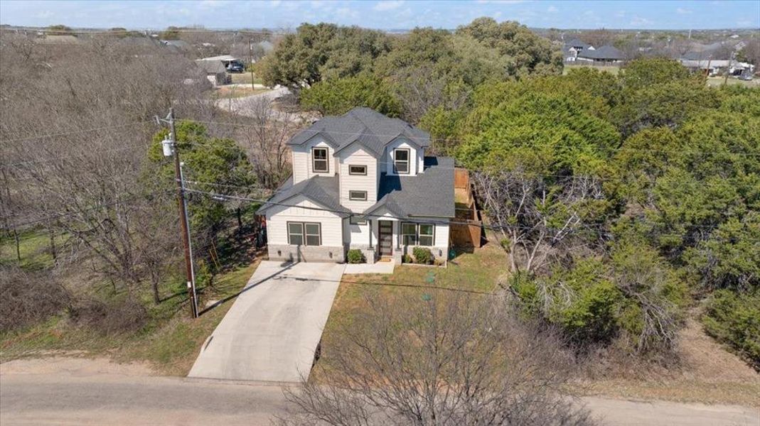 Front exterior of a new home in , Granbury, TX, highlighting curb appeal (Image 21).