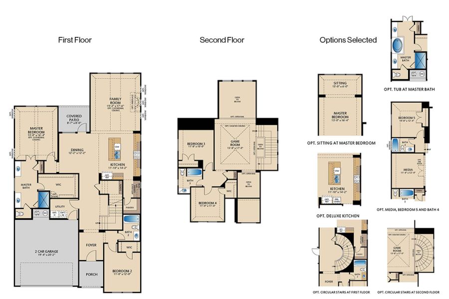 2D floor plan layout of this home in Creekview Meadows, Pilot Point, TX (Image 3).