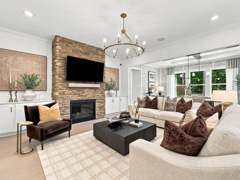 Furnished interior view inside a new home in Rockport, Wake Forest (Image 29).