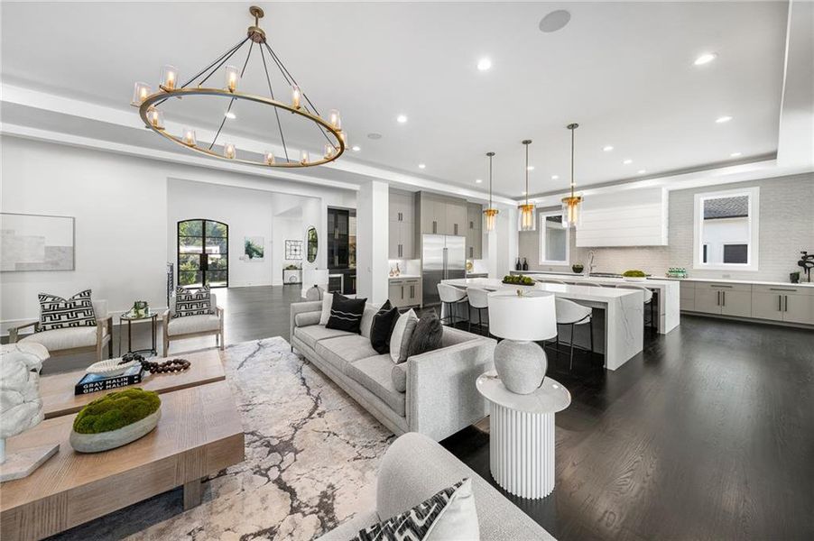 Furnished interior view inside a new home in , Sandy Springs (Image 59).