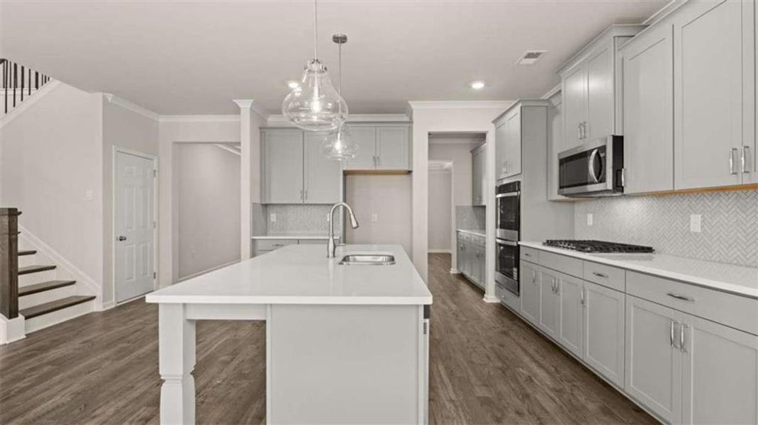 Furnished interior view inside a new home in Water Oak Estates, Lawrenceville (Image 6). Furnished interior view inside a new home in Water Oak Estates, Lawrenceville (Image 6).