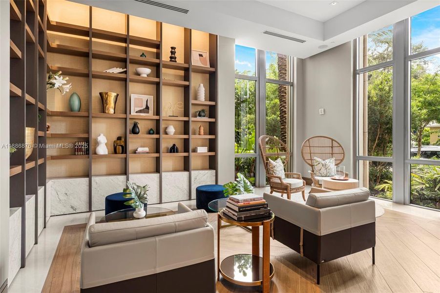 Furnished interior view inside a new home in , Coral Gables (Image 26). Furnished interior view inside a new home in , Coral Gables (Image 26).