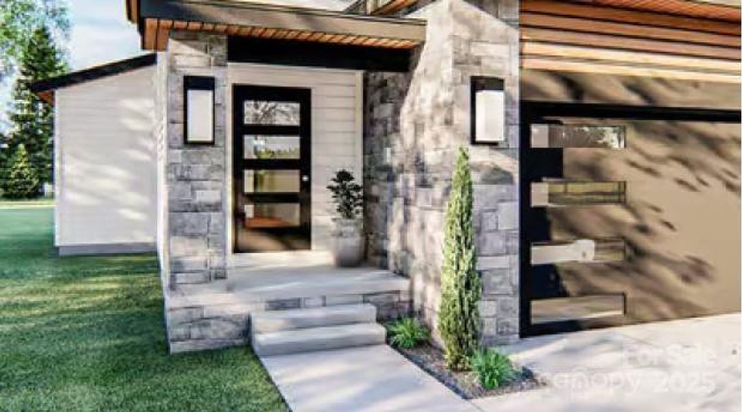Exterior details and patio area of a home in , Asheville (Image 3).