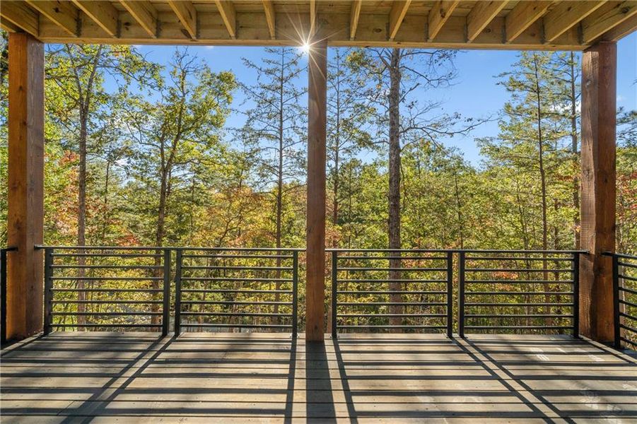 Exterior details and patio area of a home in , Mineral Bluff (Image 25).