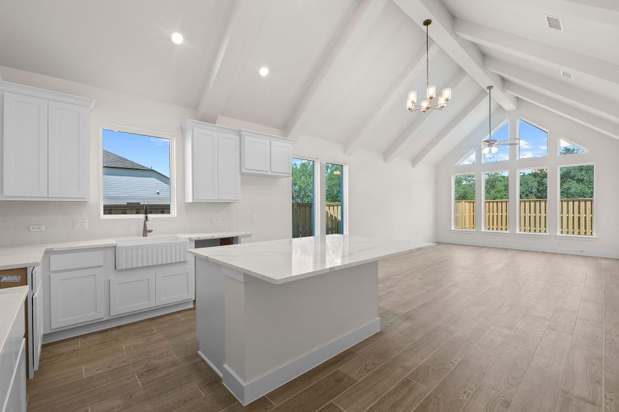 Furnished interior view inside a new home in Parmer Ranch, Georgetown (Image 6).