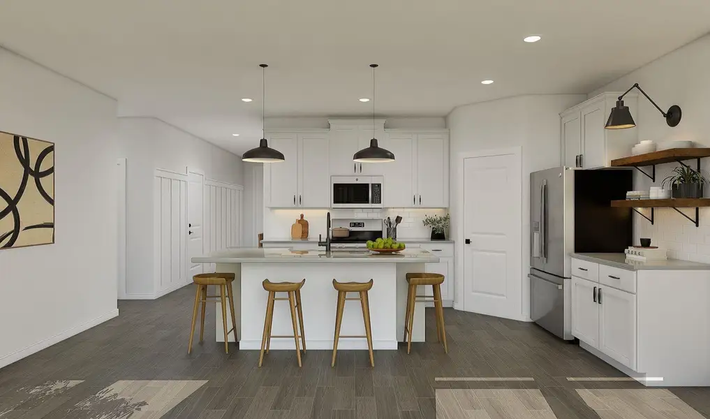 Gourmet island kitchen (*Artist rendering used for illustration purposes only.)