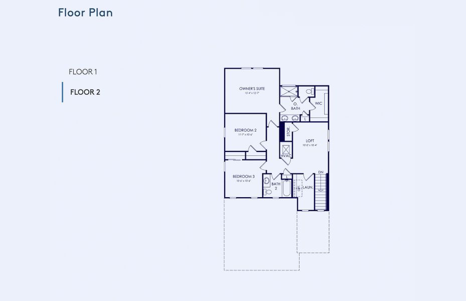 2D floor plan layout of this home in Oakfield Trails, Parrish, FL (Image 3).