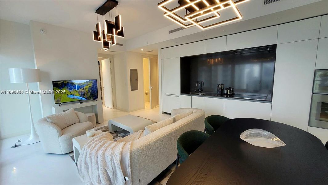 Furnished interior view inside a new home in , Miami (Image 8). Furnished interior view inside a new home in , Miami (Image 8).