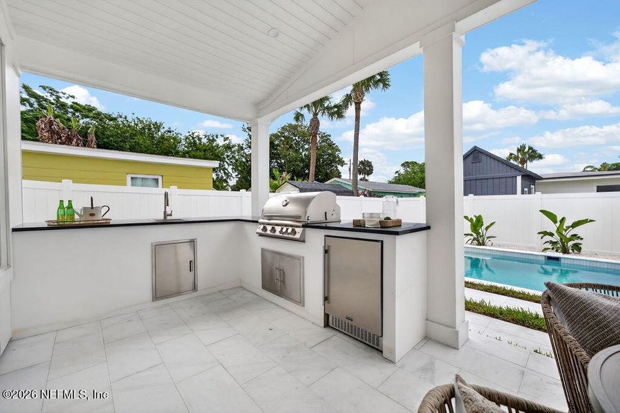 Exterior details and patio area of a home in , Neptune Beach (Image 25). Exterior details and patio area of a home in , Neptune Beach (Image 25).