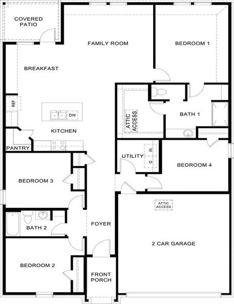 2D floor plan layout of this home in , Waxahachie, TX (Image 3). 2D floor plan layout of this home in , Waxahachie, TX (Image 3).