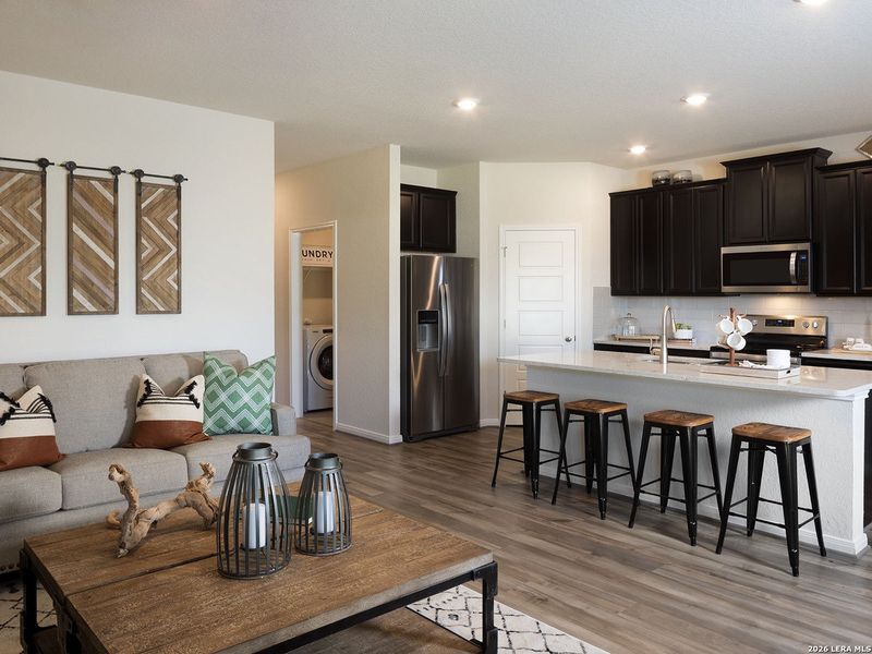 Furnished interior view inside a new home in Legendary Trails - Premier Series, Cibolo (Image 4).