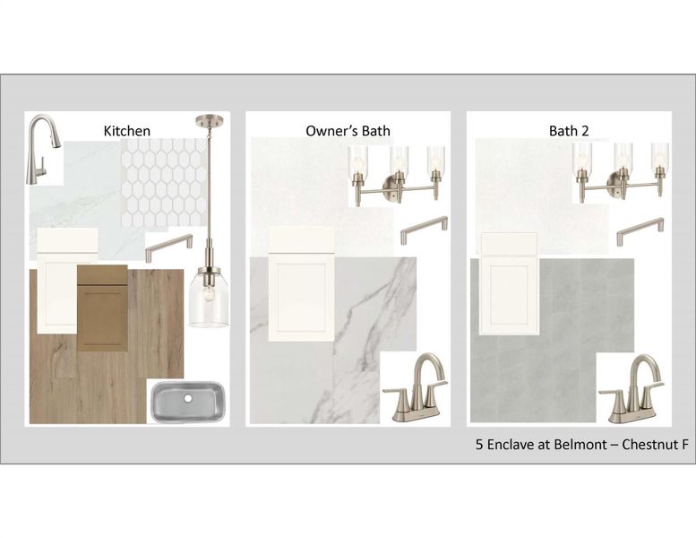 Sample of building materials used in homes in Enclave at Belmont, Belmont (Image 19).