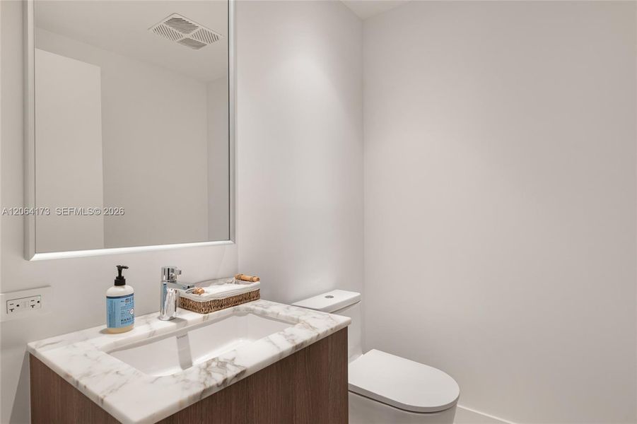 Furnished interior view inside a new home in Five Park, Miami Beach (Image 11).