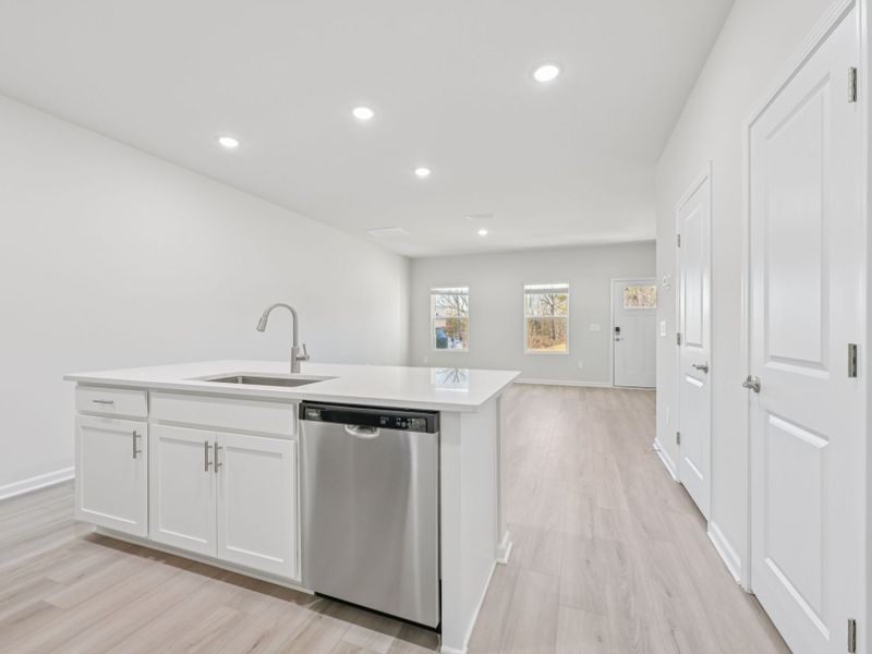 Furnished interior view inside a new home in The Rows at Buffaloe Reserve, Raleigh (Image 6).