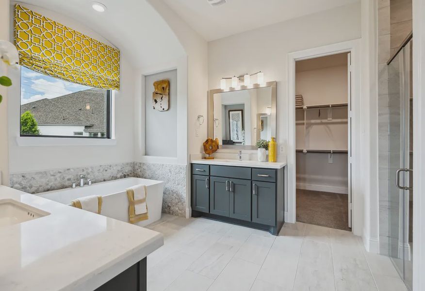 Plan 6020 primary bath - staged - 11 of 23 Plan 6020 primary bath - staged - 11 of 23