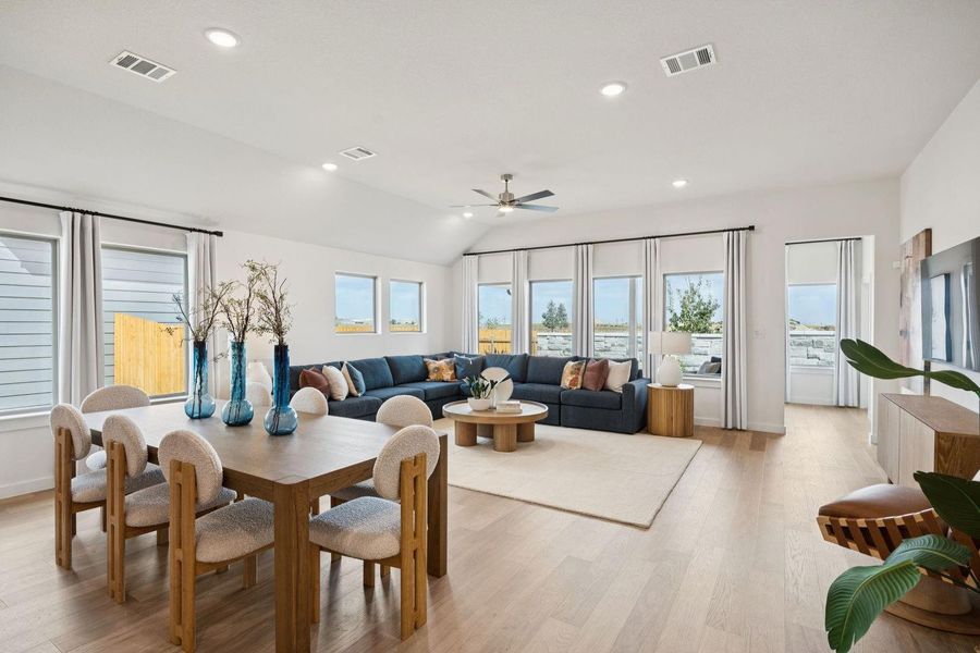 Open Living Space in the Diamond home plan by Trophy Signature Homes – REPRESENTATIVE PHOT