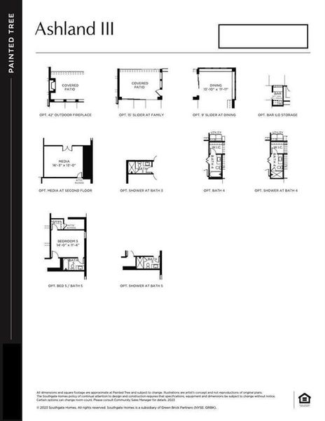 2D floor plan layout of this home in Painted Tree 60' Series, McKinney, TX (Image 6).