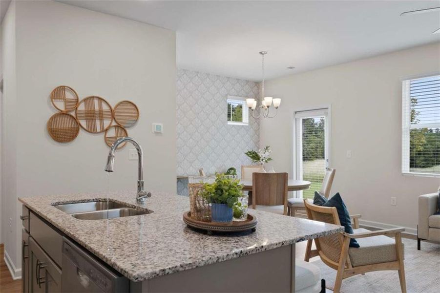 Furnished interior view inside a new home in Walden Park - The Retreat, Jonesboro (Image 9).