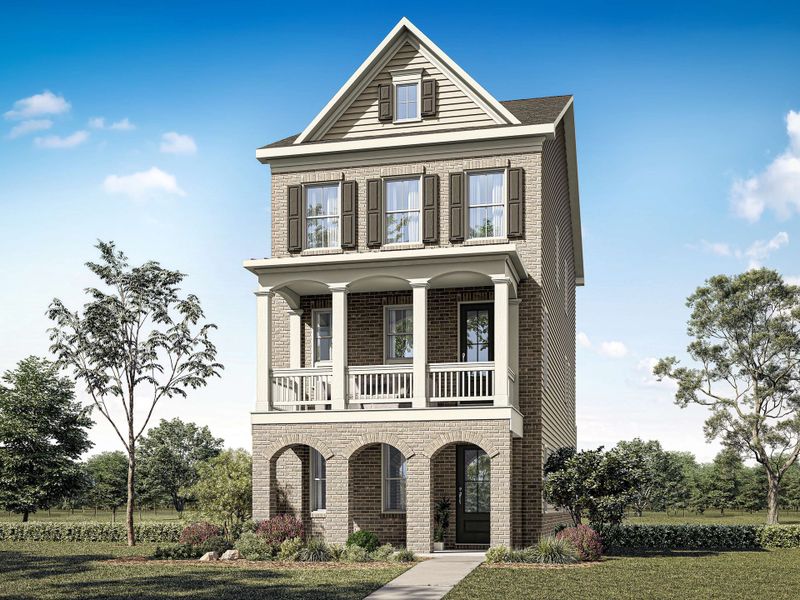 Representative exterior photo of a completed home built from the Reynolds by Traton Homes in Archerfield, Smyrna, GA (Image 5). Representative exterior photo of a completed home built from the Reynolds by Traton Homes in Archerfield, Smyrna, GA (Image 5).