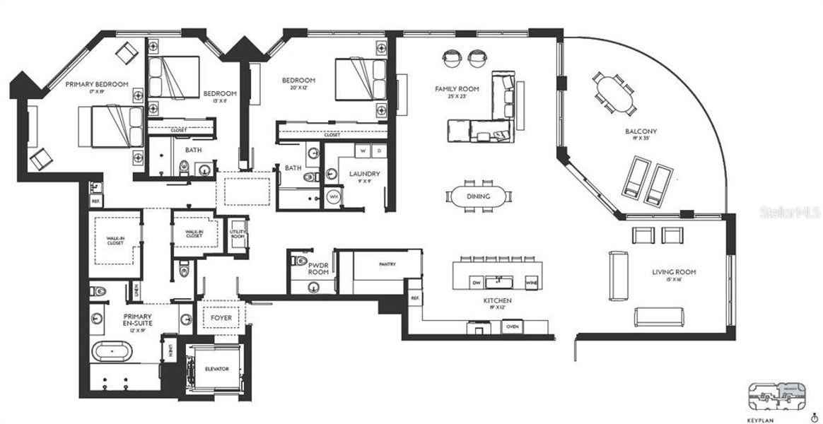 2D floor plan layout of this home in , Sarasota, FL (Image 5). 2D floor plan layout of this home in , Sarasota, FL (Image 5).