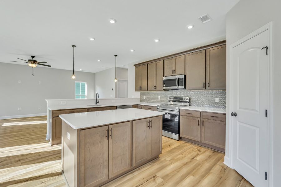 Edisto Open Concept Great Room View from Kitchen