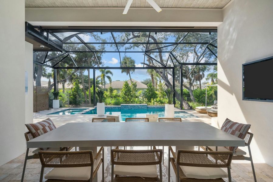 2D floor plan layout for the Indigo Grande 4 by GHO Homes in Seaglass, Vero Beach, FL (Image 66).