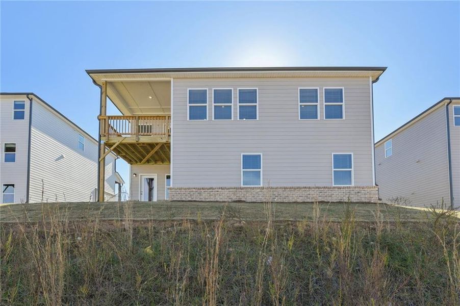 Exterior details and patio area of a home in Preserve at Mountain Creek, Pendergrass (Image 28).