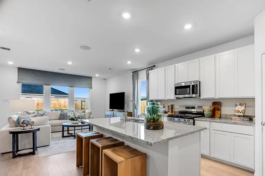 Furnished interior view inside a new home in Bridge Creek 45s and 50s, Cypress (Image 5).