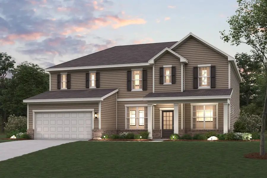 A house with a large front yard. A house with a large front yard.