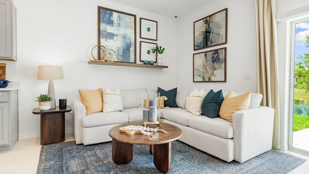 Representative furnished interior of a home built from the Jasmine by Taylor Morrison in The Towns at Tiburon, Nokomis (Image 10).