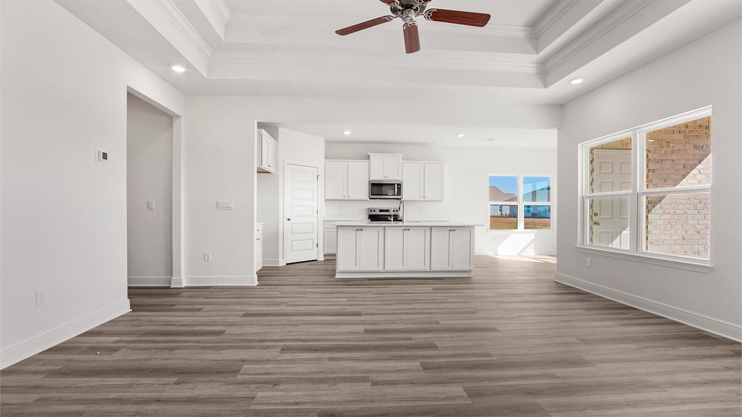 Representative unfurnished interior of a home built from the Madison by D.R. Horton in Owl's Head Farms, Freeport (Image 22).