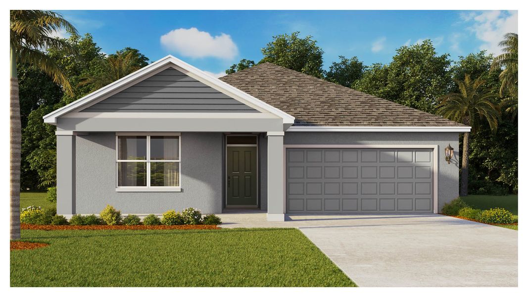 Representative exterior photo of a completed home built from the Lakeside by D.R. Horton in Okeechobee Spot Lots, Okeechobee, FL (Image 2). Representative exterior photo of a completed home built from the Lakeside by D.R. Horton in Okeechobee Spot Lots, Okeechobee, FL (Image 2).