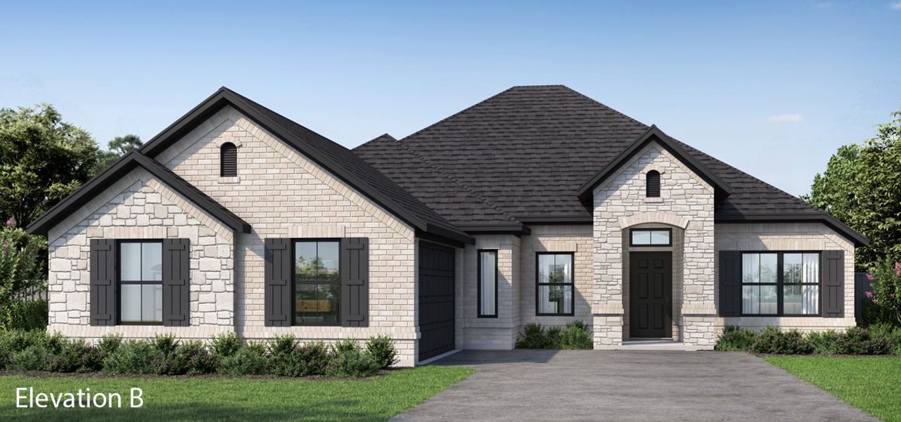 Representative exterior photo of a completed home built from the Alexander by Altura Homes in Summerwood, Red Oak, TX (Image 2). Representative exterior photo of a completed home built from the Alexander by Altura Homes in Summerwood, Red Oak, TX (Image 2).