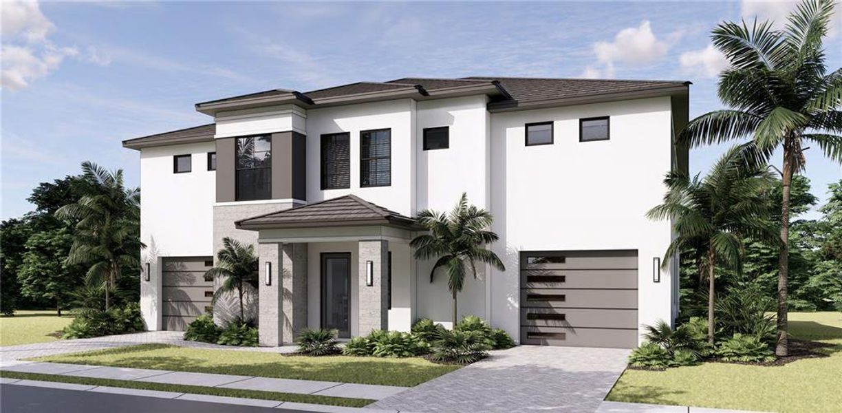 Front exterior of a new home in , Sarasota, FL, highlighting curb appeal (Image 10).