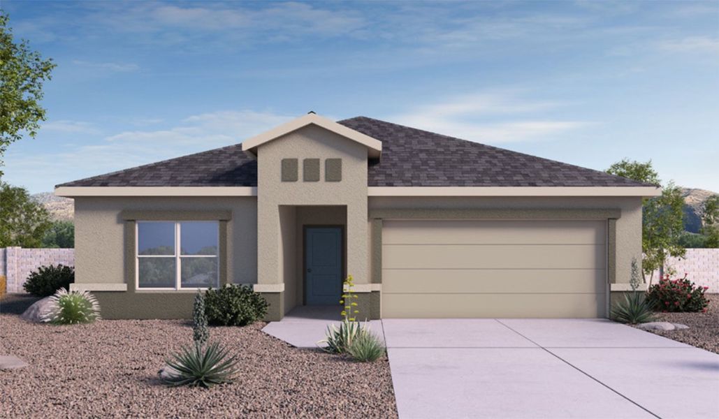 Representative exterior photo of a completed home built from the Kingston by D.R. Horton in Sycamore Vista, Vail, AZ (Image 20).