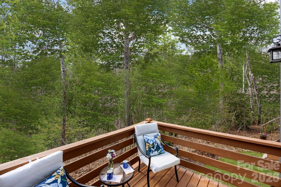 Exterior details and patio area of a home in , Black Mountain (Image 21).