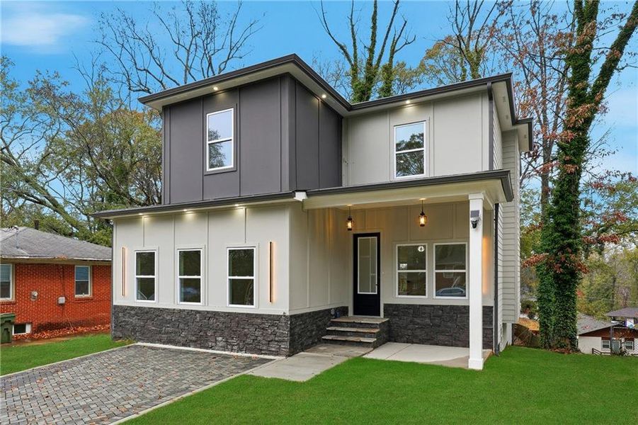 Front exterior of a new home in , Atlanta, GA, highlighting curb appeal (Image 20).