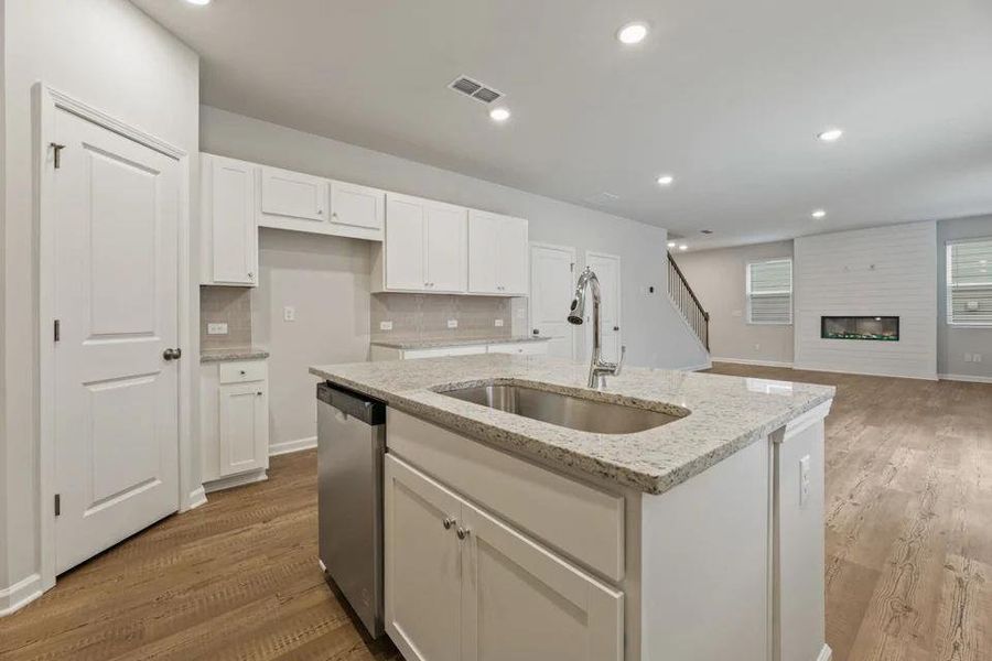 Furnished interior view inside a new home in Union Heights, Flowery Branch (Image 3). Furnished interior view inside a new home in Union Heights, Flowery Branch (Image 3).