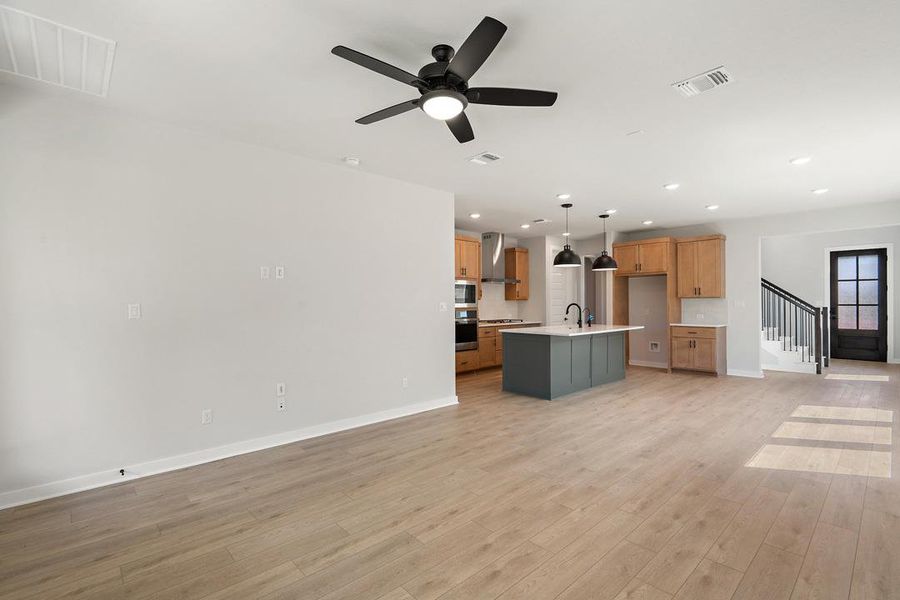 Spacious, unfurnished interior of a new home in Terrace Collection at Heritage, Dripping Springs (Image 14). Spacious, unfurnished interior of a new home in Terrace Collection at Heritage, Dripping Springs (Image 14).