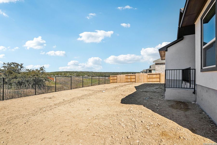 Exterior details and patio area of a home in Meyer Ranch, New Braunfels (Image 3).