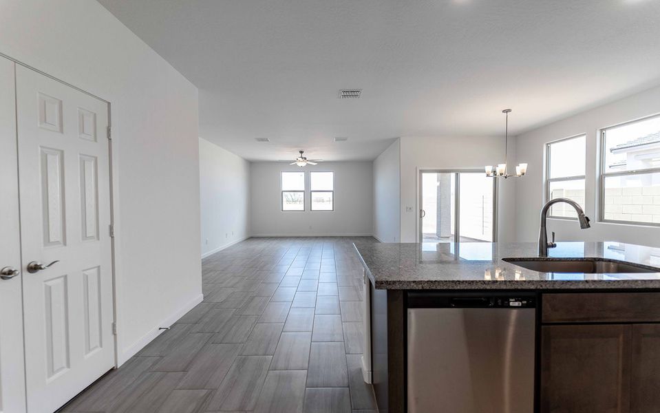 Furnished interior view inside a new home in Rancho Santa Rosa, Maricopa (Image 3).