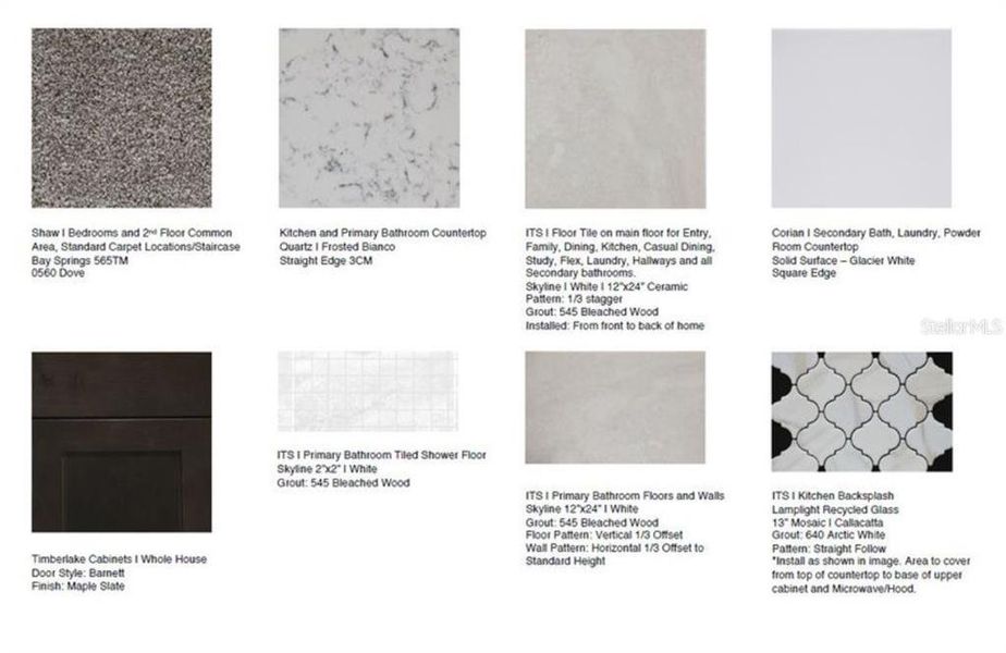 Sample of building materials used in homes in Center Lake Ranch Community Group Page, St. Cloud (Image 16). Sample of building materials used in homes in Center Lake Ranch Community Group Page, St. Cloud (Image 16).