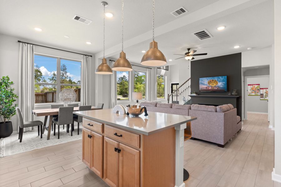 Furnished interior view inside a new home in The Woodlands Hills, Willis (Image 15).