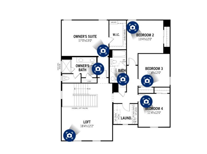 2D floor plan layout of this home in Tyler Ranch, Buckeye, AZ (Image 3).