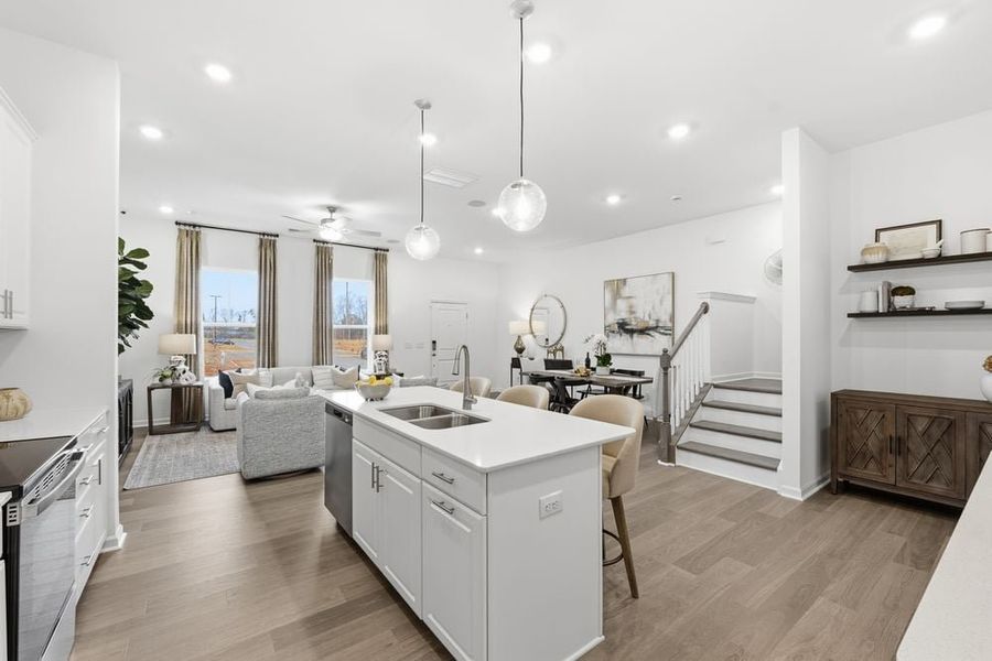 Furnished interior view inside a new home in Terraces at the Exchange, Indian Land (Image 9). Furnished interior view inside a new home in Terraces at the Exchange, Indian Land (Image 9).