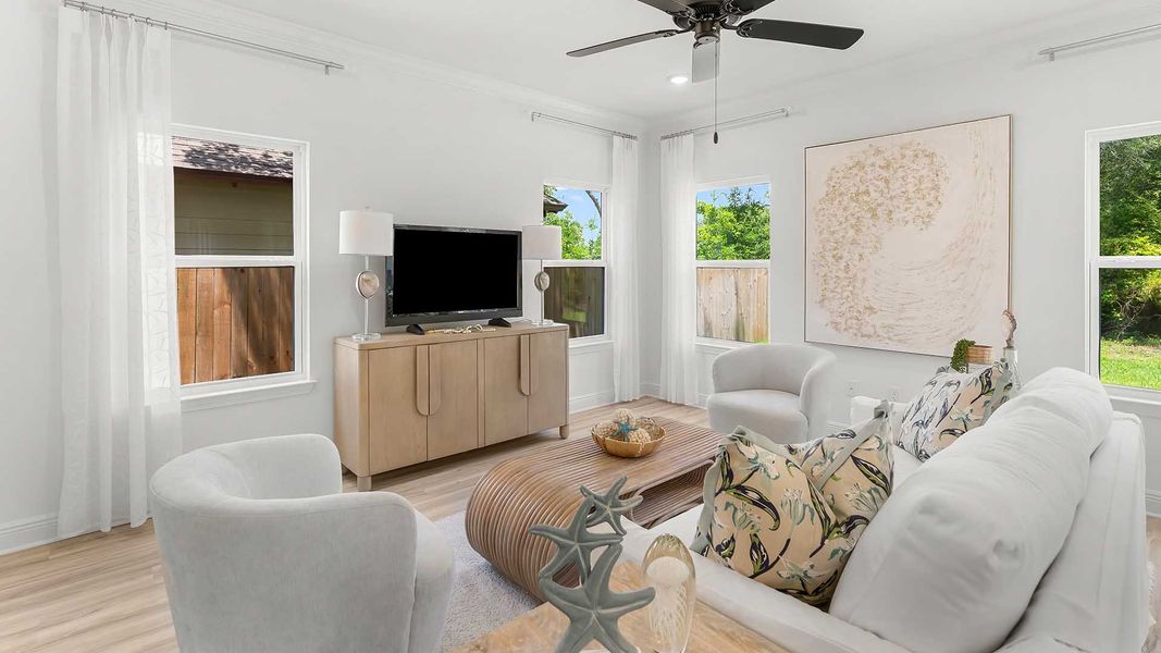 Furnished interior view inside a new home in Sanctuary Beach, Panama City Beach (Image 8).