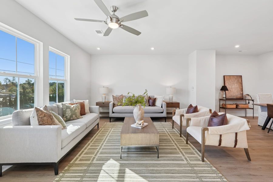 Furnished interior view inside a new home in Twinleaf Townes, Chapel Hill (Image 8).