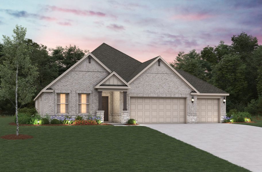 Representative exterior photo of a completed home built from the Magnolia by Beazer Homes in Brookville Estates, Forney, TX (Image 14). Representative exterior photo of a completed home built from the Magnolia by Beazer Homes in Brookville Estates, Forney, TX (Image 14).