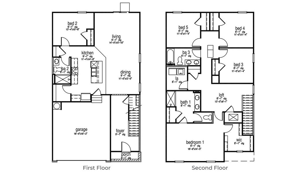 2D floor plan layout of this home in Sandridge Park, Little River, SC (Image 4).